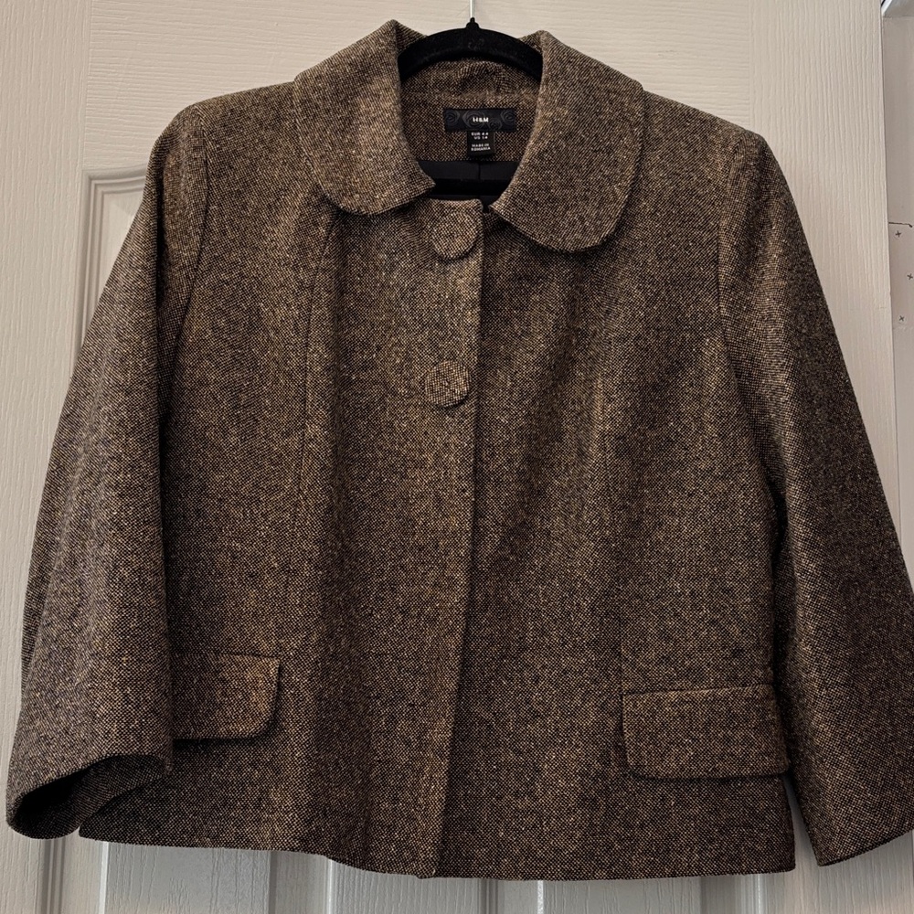 H & M Women's Tan  Crop Coat